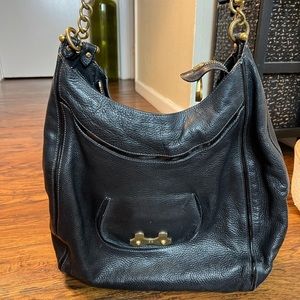 Zac Posen solid leather shoulder bag